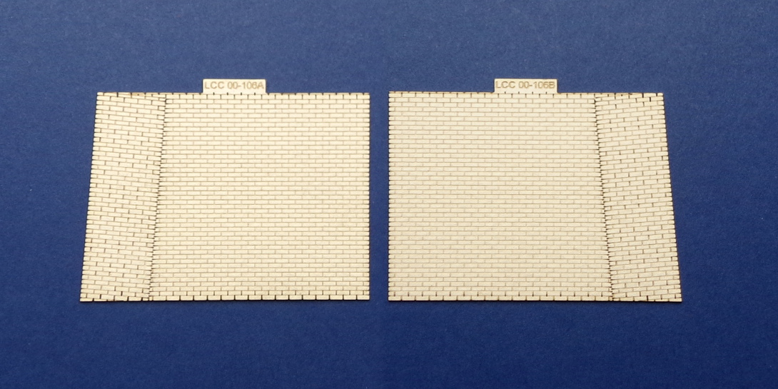 LCC 00-106 OO gauge communication tunnel inner brickwork sides Inner brickwork sides for communication tunnels. Requires LCC 00-107 to complete the tunnel.